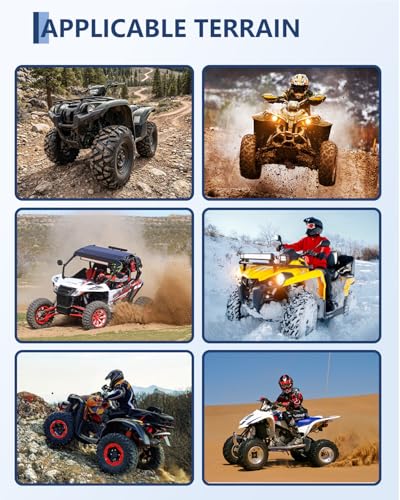 Garvee 25x8-12 Atv Tires - All Terrain, Utv Off-Road, Set of 2, Tubeless - size: 25x8-12, style: Pattern A