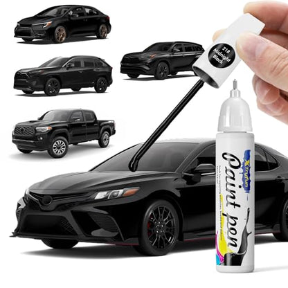 218 Midnight Black Metallic Touch Up Paint Compatible with Toyota - color: Midnight Black Metallic - 218