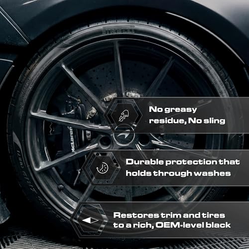 Blackline Blackout Trim & Tire Dressing 16oz - No Sling Tire Shine - 2 Pack - size: Pack of 2