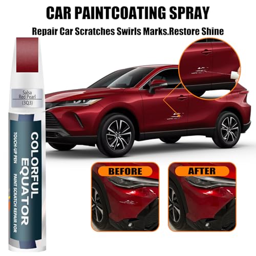 3Q3 Dark Red/Salsa Red Pearl Car Touch Up Paint for Toyota OEM Color Match - color: Dark Red/Salsa Red Pearl(3Q3) for 4Runner/Camry-models/Highlander-models/Land-Cruiser/Prius/RAV4/Sequoia/Sienna-models/Tundra