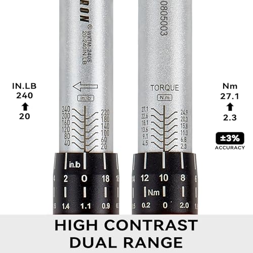 1/4 Inch Drive Click Torque Wrench, 20-240 in-lb - size: 1/4" Drive