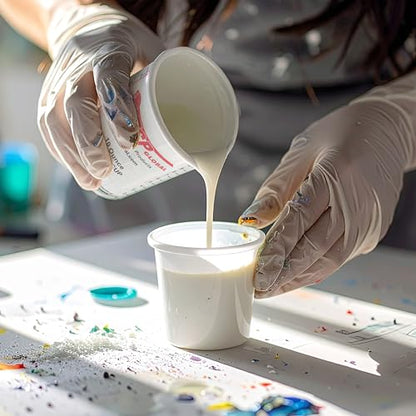 Custom Shop Paint Mixing Cups, 10-Ounce, Box of 100, Plastic Measuring Cups - color: Cups - Box of 100 + 12 Lids