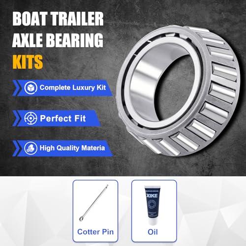 XiKe 4 Sets Boat Trailer Wheel Bearings 25580/25520 & 02475/02420 - size: 25580/20 ＆ 02475/20 + Seal ID 2.125'' ＆ 2.250'', style: Pack 4 Set
