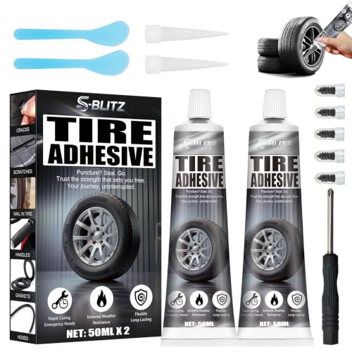Tire Repair Glue, Tire Repair Nail, Black Rubber Cement Kit, 100ml - color: 100ml