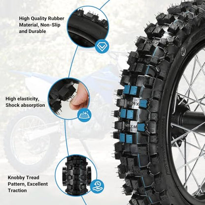 EOPOAYI 14" Wheel Rim 90/100-14 3.00-14 Rear Tire Assembly Compatible with 125cc 150cc Apollo TTR125 SSR KLX125 RM80 TaoTao DB17 Off Road Pit Dirt Bike Parts Brake Rotor 428 Chain 41T Sprocket - size: 14" Wheel with Rim+ Brake Disc + Sprocket