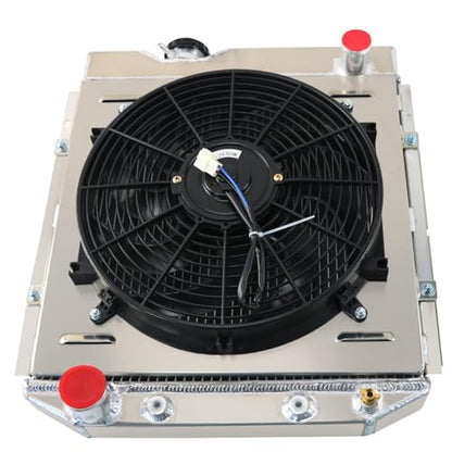 Radiator Compatible with 1965-66 Ford Mustang 60-65 Falcon Mercury Comet AT - size: 4-Row Radiator Fan Relay Kit