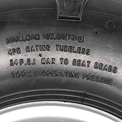 Pair 3 Lug 16x8x7 16x8-7 16x8.00-7 Tire On Rim Wheel 7" inch Wheels Tubeless for Go Kart ATV UTV Quad Mini Dirt bike Buggy Golf Cart 70cc 110cc 125cc 150cc