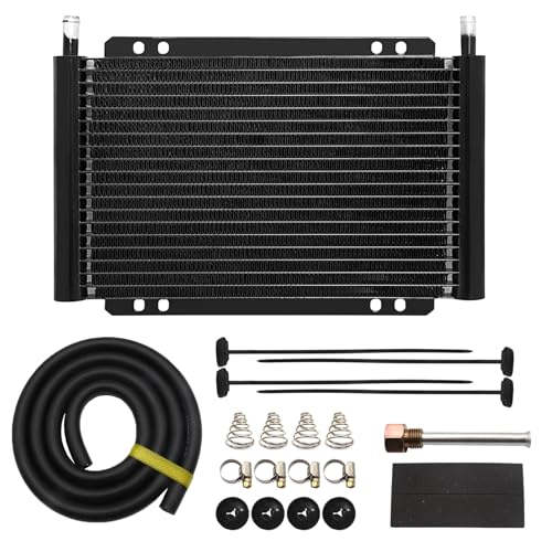 Aluminum transmission cooler kit,Cooling protection, Improving car performance,11 x 9.5 x 0.7 inches