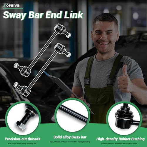 2PCS Front Stabilizer Sway Bar End Links Fit for Ford 2000 2001 2002 2003 2004 2005 2006 2007 2008 2009 2010 2011 Focus #OE ‎‎K80066 - size: K80066 X2