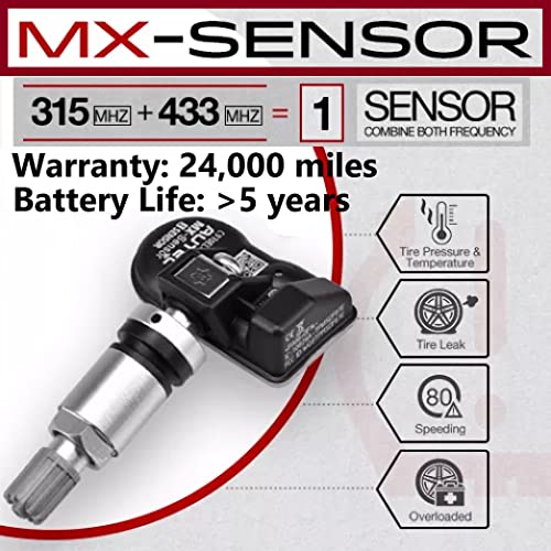 Autel MaxiTPMS MX Sensor 8pcs Pack Metal Stem 315/433MHz TPMS Sensor Universal Tire Sensor Programmed by TPMS Tool TS401 TS408 TS501 TS508 TS601 TS608 MK808TS MX808TS MS906TS ITS600 - size: 8pcs 1-Sensor M