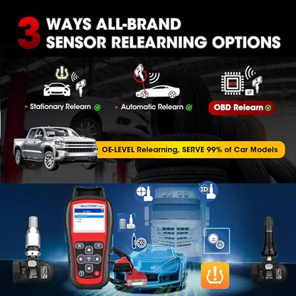 Autel MaxiTPMS TS508WF Kit, TPMS Programming Tool& 8 Rubber Valve MX-Sensor