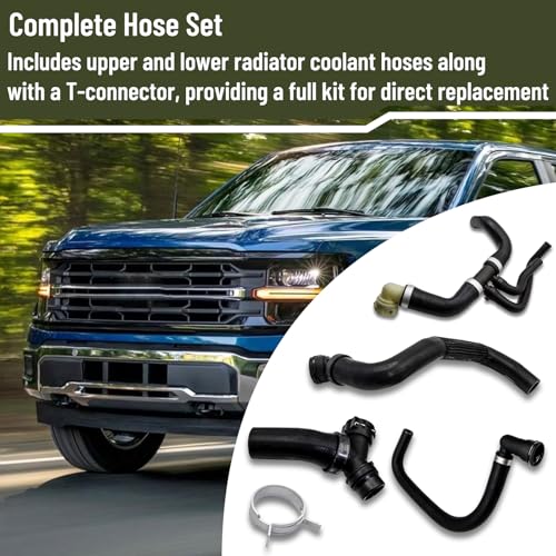 Radiator Coolant Hose With T-Connector Fit for Ford F150 2011-2014