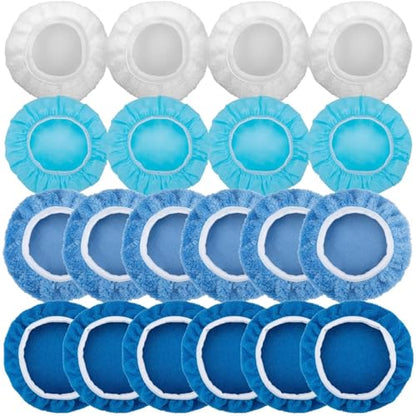BFXM 20PCS Car Buffer Pads Set, 5-6 Inch Buffing Pads for Orbital Buffer - color: S
