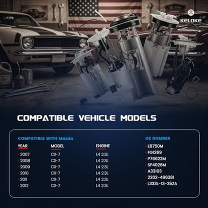 KELOKE Electric Fuel Pump Module Assembly Compatible with Mazda - color: E8750M