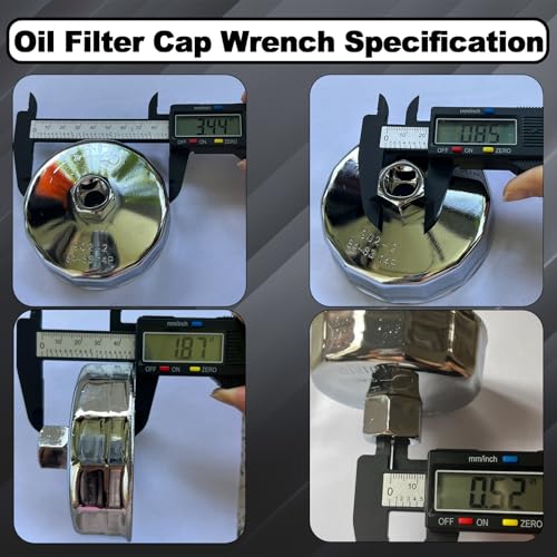 84mm Oil Filter Wrench, 14 Flute Wrench & 1/2Inch Square Drive Flute Oil Filter Removal Tool - size: 84mm 14 Flute
