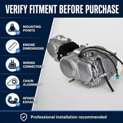 125cc 4-Stroke Engine Kit, 4-Speed Semi-Auto for CRF50 Dirt Bikes