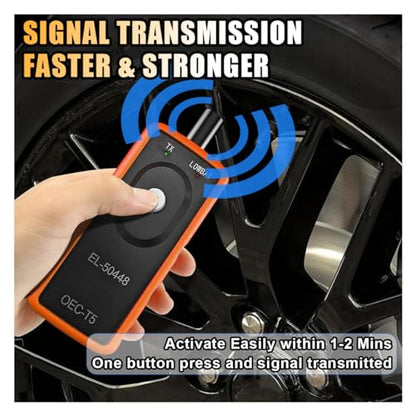 TPMS Relearn Tool, OEC-T5 EL-50448 Tire Pressure Monitor System Sensor Reset Tool, Programming Training Activation Tool for GM/Cadillac/Buick/Chevy Series Vehicles 2023 Edition - size: Orange