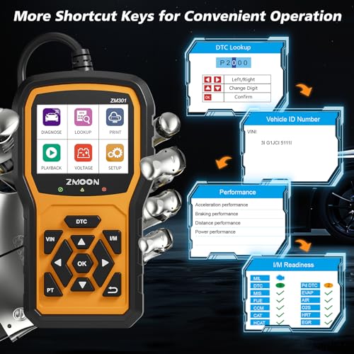 ZMOON ZM301 OBD2 Scanner Diagnostic Tool, Car Code Reader Scan Tools