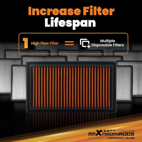 maXpeedingrods MX-3080 High-Flow Engine Air Filter Washable Reusable - size: MX-3080