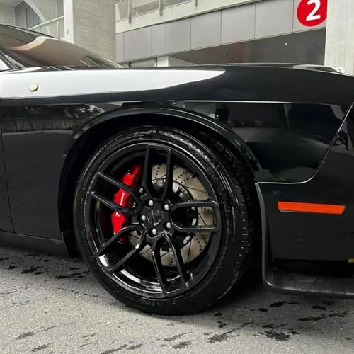 63mm=2.5 inches-Slash Wheel Center Cap Covers Hub Cap Emblem Badge Compatible with Jeep & Chrysler & Dodge Charger Challenger Durango Dart (Black) - color: Black