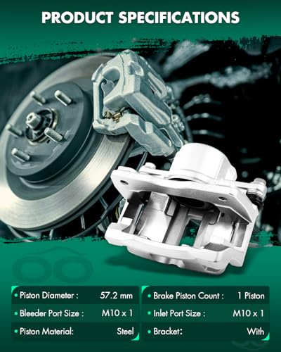 SCITOO Front Driver & Passenger Side Disc Brake Calipers 18-B4882 18-B4883 - size: Front[18-B4882 & 18-B4883]