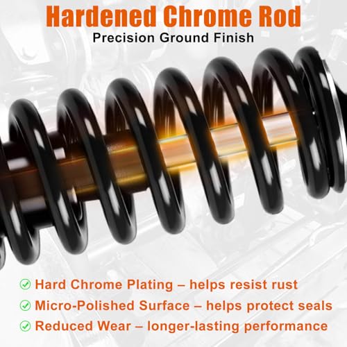 MOSNAI Heavy Duty Golf Cart Rear Shocks for Yamaha G14 G16 G19 G20 G22 G29 - color: Black