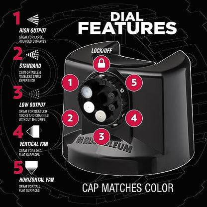 Rust-Oleum 2X Automotive Enamel 5-in-1 Spray Paint, Gloss Black - color: Gloss Black, size: 12 Ounce (Pack of 1)