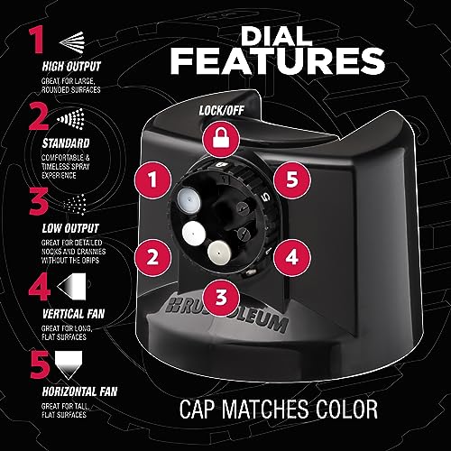 Rust-Oleum 2X Automotive Enamel 5-in-1 Spray Paint, Gloss Black - color: Gloss Black, size: 12 Ounce (Pack of 1)