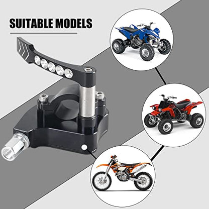 Universal 7/8" CNC ATV Thumb Throttle，Compatible with Yamaha YFZ450 Banshee 350 W 350 fit for Honda TRX450ER Sportrax 450 Control Lever