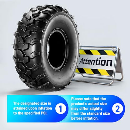 19x7-8 ATV Tires,6PR All-Terrain Tires,Tubeless,Pack of 2 - size: 19x7x8