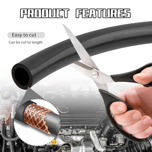 10Ft 5/16" Heater Hose,Flexible Heater Coolant Hose with ID 8mm & OD 14mm - color: 5/16inch*10ft