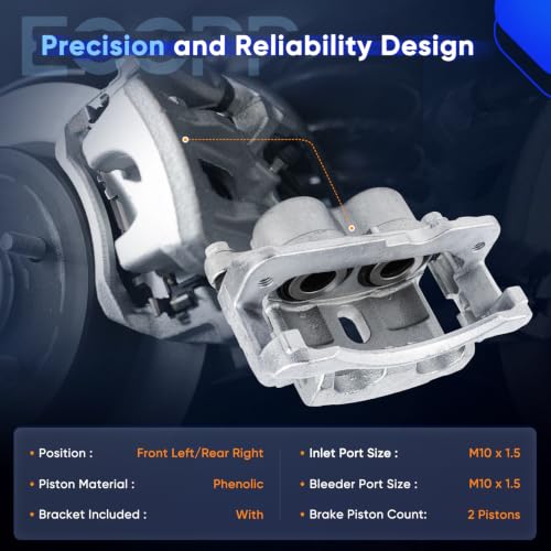 ECCPP 18-B4729 Front Left/Rear Right Disc Brake Caliper Assembly - size: Front Left/Rear Right[18-B4729]
