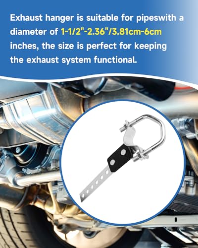 4Pcs Universal Exhaust Hanger (1-1/2"-2.36"/3.81cm-6cm) - size: 4Pcs