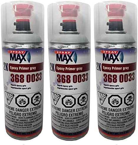 Spray max 3680033, 2K Epoxy Rust-Cure Primer, Gray, Aerosol (3)