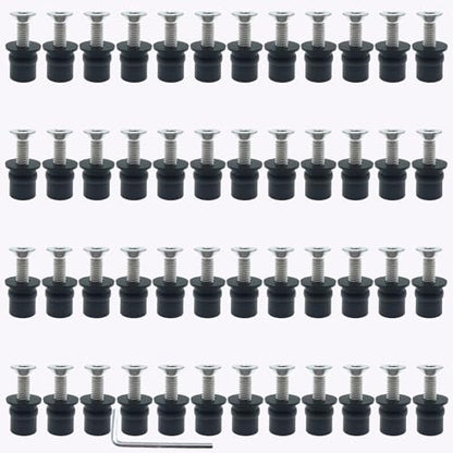 48 Pairs M6 Neoprene Rubber Well Nuts for Kayak with Brass Inserts - size: 48 Pairs 6mm Neoprene Well Nuts
