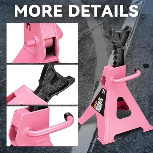 Auto Dynasty 3 Ton Floor Jack, Hydraulic w/Single Piston Quick Lift, Pink - color: Pink, size: 3 ton