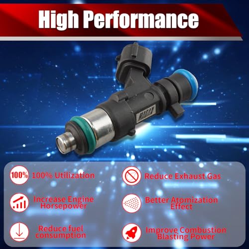 Set of 6 Fuel Injectors 0280158007 842-12298 62640 166007S000 Replacement - size: 0280158007