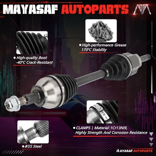 66-2284 Front Left CV Axle Shaft Assembly for Ford Escape 2013-2019 - size: 66-2284