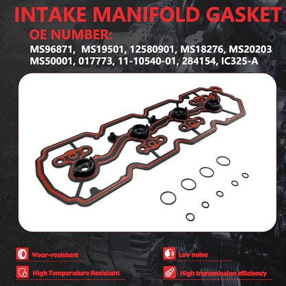 MS96871 5.3L LS Engine Intake Manifold Gasket Set Fits For Chevrolet Silverado Suburban Tahoe GMC Yukon GenIV 5.3L V8 2007-2013 MS19501 - color: QH-GS-GM5300-001