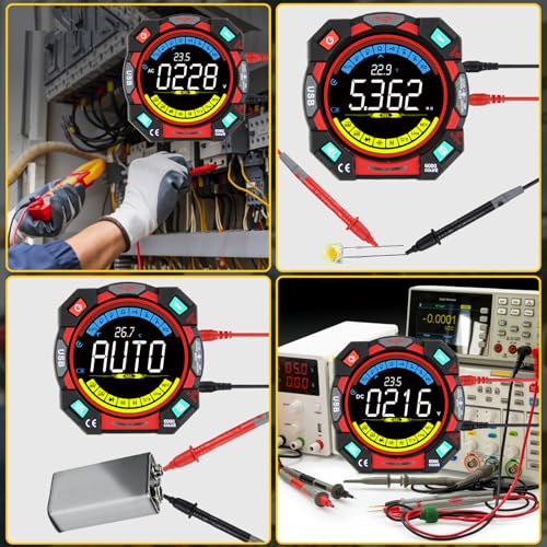 Digital Multimeter Tester 6000 Counts TRMS Auto-Ranging 600V AC/DC Voltage