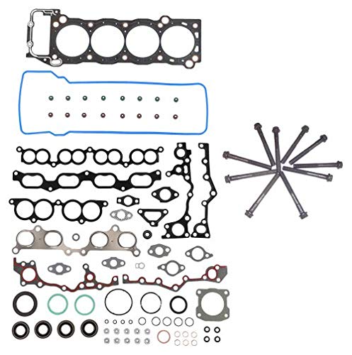 DNJ HGB939 Engine Cylinder Head Gasket Set with Head Bolt Kit, Complete Repair Set for 1994-2004 Toyota 4Runner T100 Tacoma 2.4L-2.7L L4 16V DOHC 2438cc