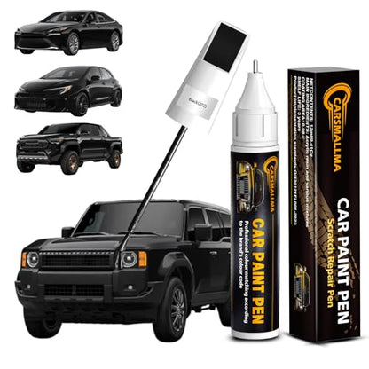 Car Touch Up Paint(202 Black) for Toyota, Color Accurate Car Scratch Repair Remover Pen,Automotive Paint Quick & Easy to fix vehicle Chips and Nicks Scuff - color: 202 Black for All Models, style: Toyota