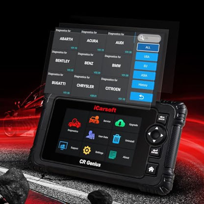 iCarsoft CR Genius 5'' Multi-Brand Vehicle Multi-Systems/Quick Test/Actuation Test/Touch Screen Car Diagnostic Scan Tool - size: 5'' Large