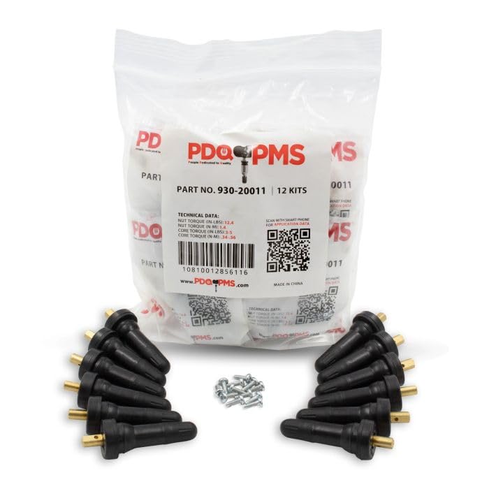 Wheel Accessories Parts PDQ TPMS 12 Pack Replacement Rubber Snap-in Valve Stem for Ford Hyundai Kia Equivalent to: Dill VS-20, OEM: 52948-L1100 - size: 12 PC - Black, style: Bronco Hyundai