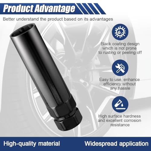 Small 6 Spline Tuner Lug Nut Key - Aftermarket Splines Lug Nut Socket Key Tool Car Wheel Lock Removal Tool Replacement for 19mm (3/4") and 21mm (13/16") Hex Socket Wrench (6Spline-S) - size: 6Spline-S