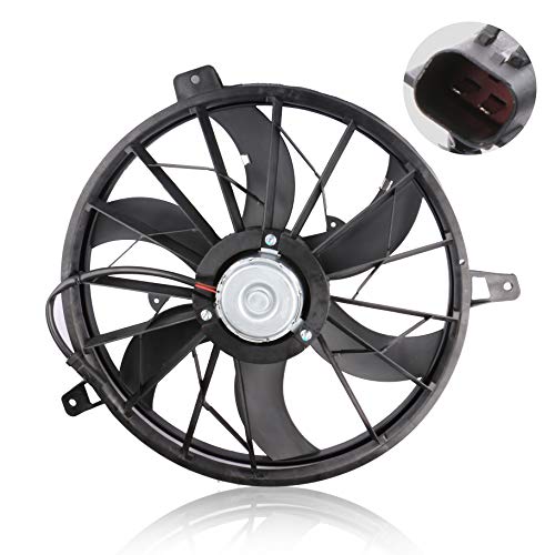 MOSTPLUS Front Radiator Cooling Fan Assembly Replace Compatible for Jeep Grand Cherokee 4.0L 4.7L 1999-2003 Replaces 674-00389 52079528AB - style: 2002-2003 Liberty,1999-2003 Grand Cherokee
