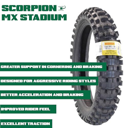 Pirelli Scorpion MX Mid-Soft Stadium 120/90-19 66M Rear Tire - Motocross - size: 120/90-19 NHS 66M