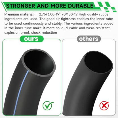 2.75/3.00-19 Motorcycle Heavy Duty Tire Inner Tube 70/100-19 Inner Tire - size: 2.75/3.00-19" 1pc