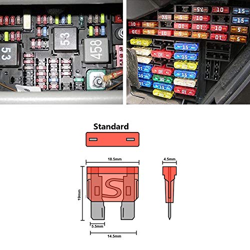 140 Pieces Fuses Automotive - Standard Blade Car Fuse Kit, Auto Fuse Assorted for Marine, RV, Camper, Boat, Truck (1A 2A 3A 5A 7.5A 10A 15A 20A 25A 30A 40AMP)