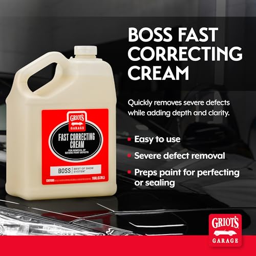 Griot's Garage BOSS Fast Correcting Cream for Car Polishing and Detailing, Swirl, Scratch Remover for Vehicles, One Gallon - size: Gallon